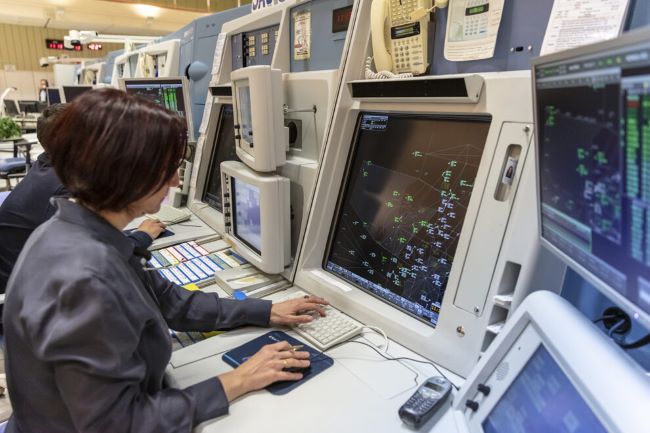 Centro de Control Aéreo de Enaire en Madrid.