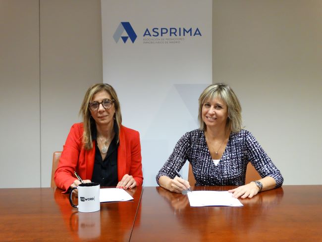 Firma del acuerdo entre Asprima y Coword.
