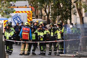 Se derrumba un edificio en el centro de Madrid